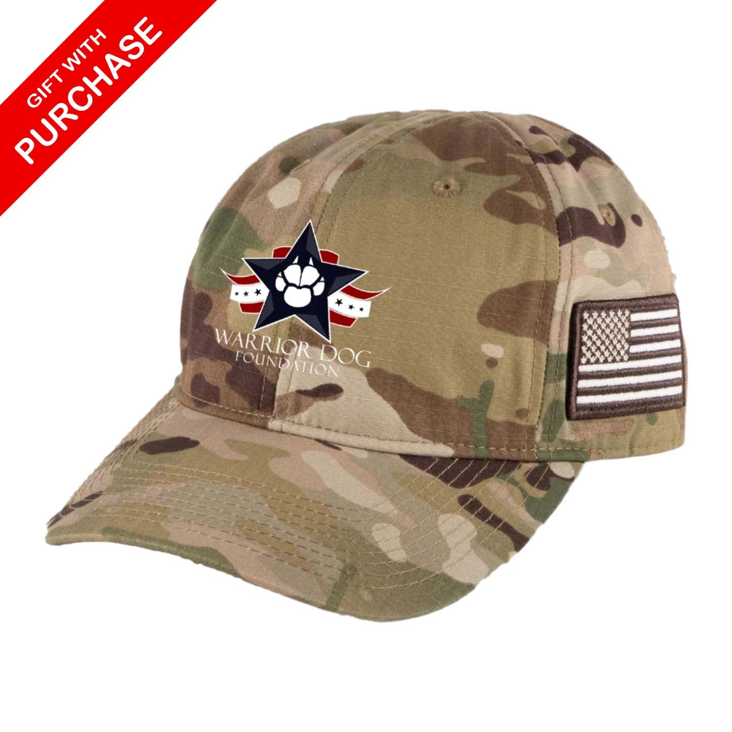 Bronze Supporter Badge + FREE Tactical Multicam Cap w/Flag ($37 Value)