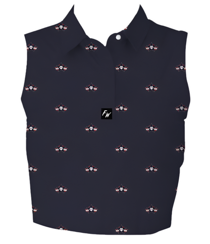 Womens Navy Blue Polo Shirt