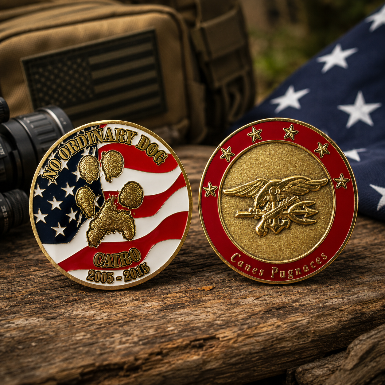Naval Special Warfare Canes Pugnaces No Ordinary Dog Challenge 2" Challenge Coin