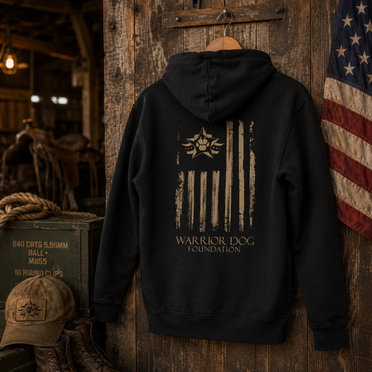 Warrior Dog Foundation Flag Hoodie - Black