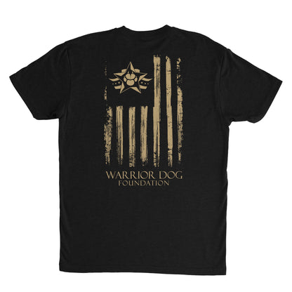 Warrior Dog Foundation Flag T-Shirt - Black