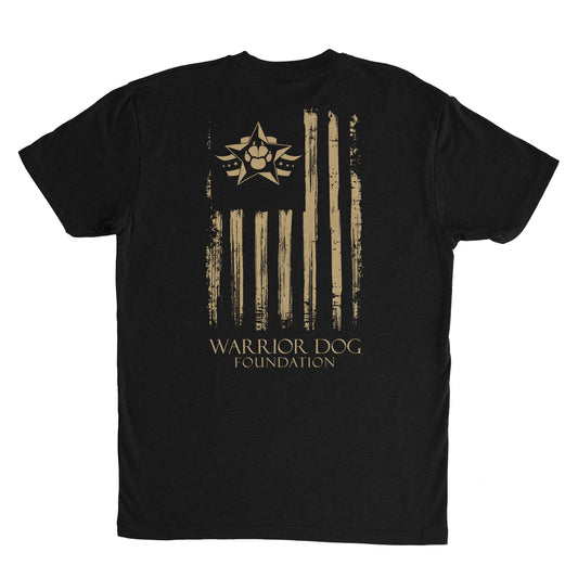 Warrior Dog Foundation Flag T-Shirt - Black
