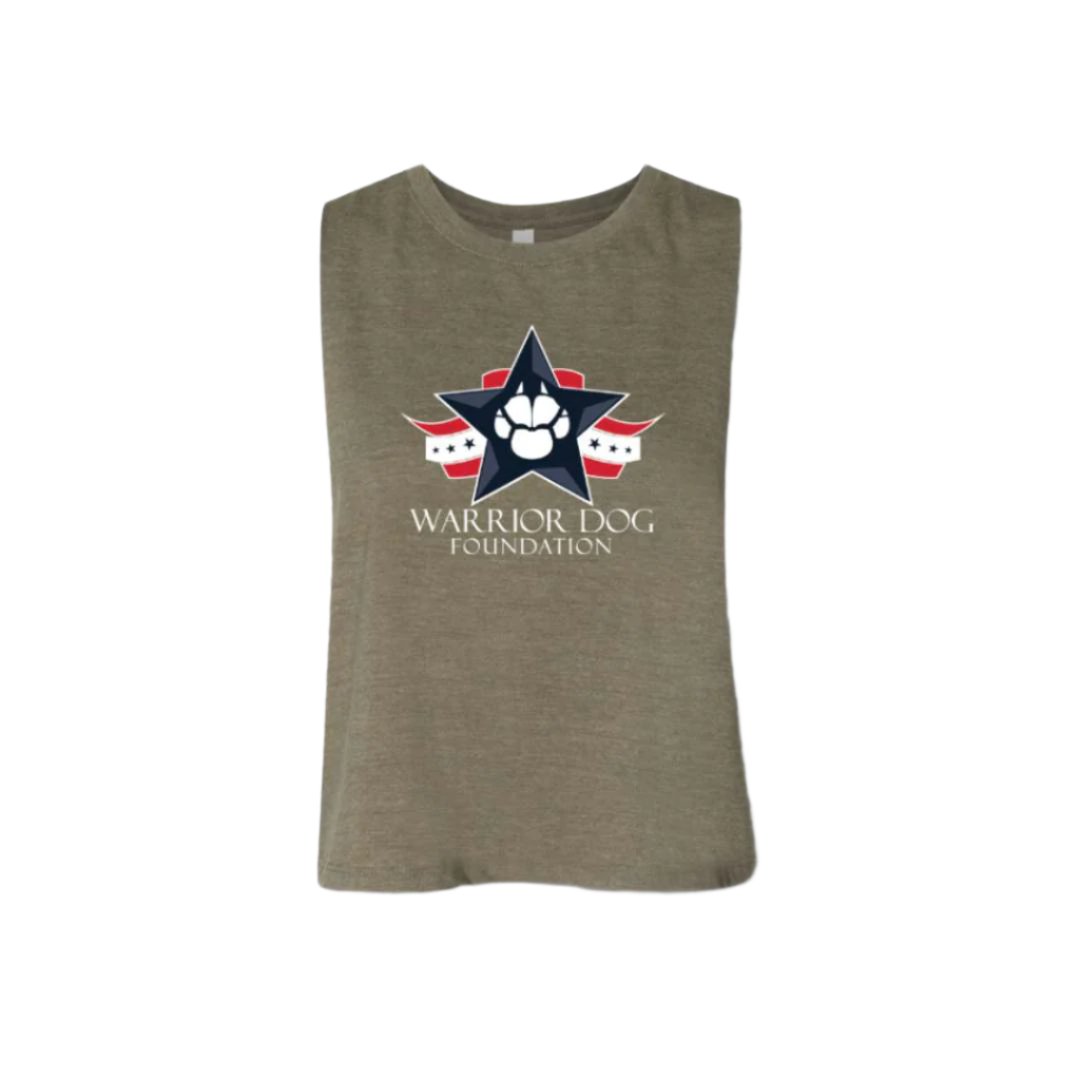 Ladies' Racerback Cropped Tank - Olive