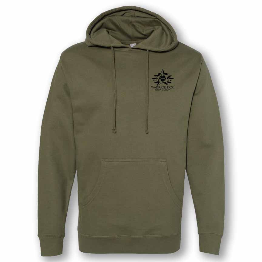 Warrior Dog Foundation Flag Hoodie - Olive Drab