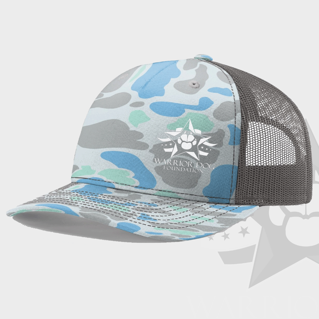 Warrior Dog Foundation Trucker Hat - Camouflage Blue/Gray