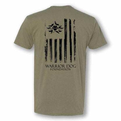 Warrior Dog Foundation Flag T-Shirt - Olive Drab