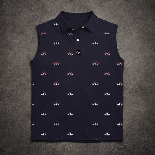 Womens Navy Blue Polo Shirt