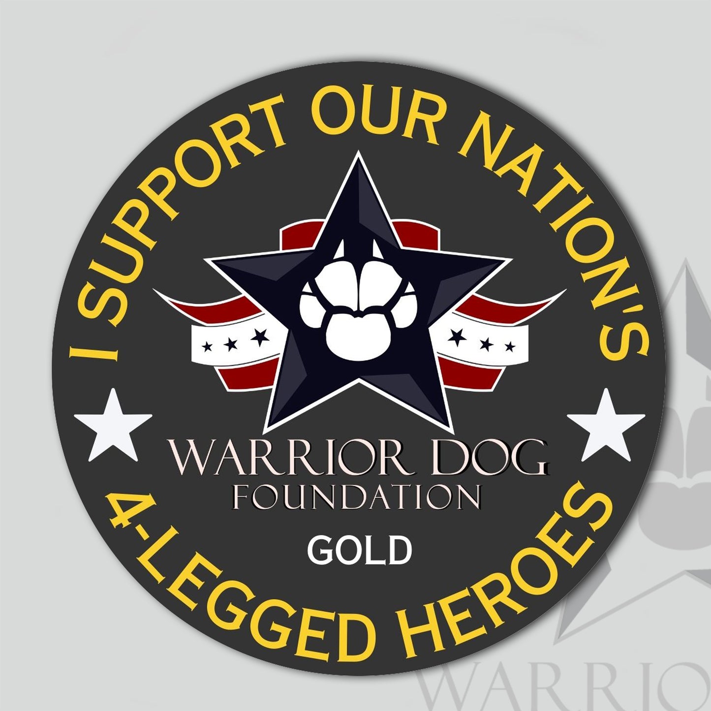 Donation Supporter Badge - Bumper Sticker - Gold