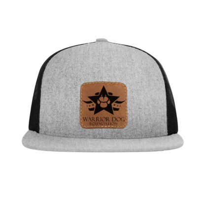 Warrior Dog Foundation Snapback Hat with Leather Patch - Gray